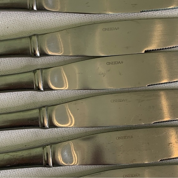 Oneida JACKSON Stainless Satin 7 Dinner Knives 9.5" Flatware Silverware Set of 7 - Picture 5 of 9